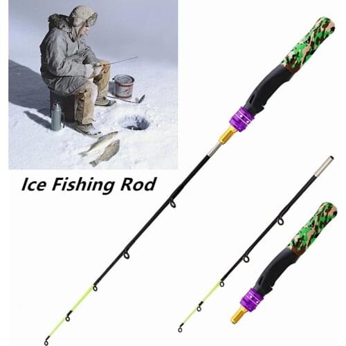 Winter Children Detachable Ice Fishing Rod 2 Section Shrimp Carp Spin Casting Pole Tackle