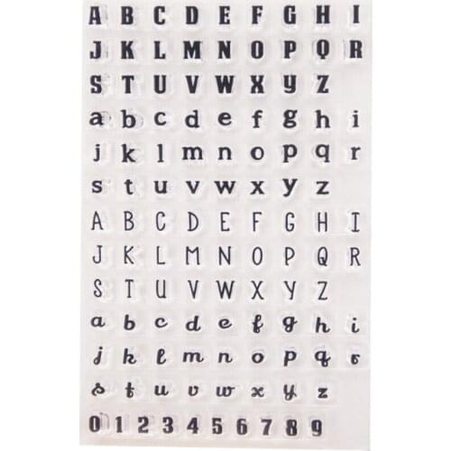 1 Pcs English Alphabet Rubber Stamp Silicone Seal Photo Album Decor Clear Stamp Sheets DIY Scrapbooking Stationery Toys