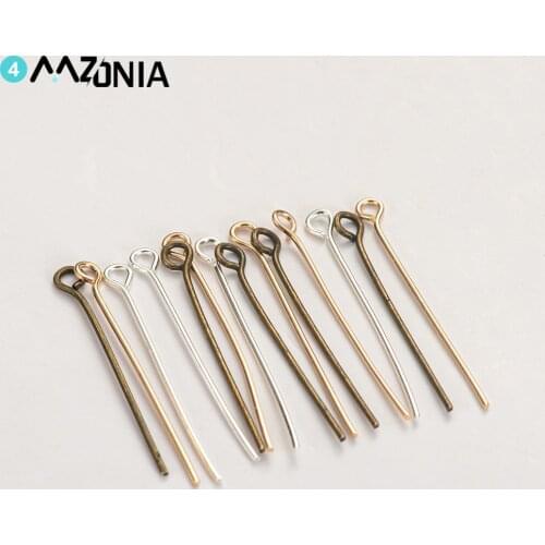 100pcs/lot 16 20 25 30 35 40 45 50mm Metal Steel Pin Earrings Ear Connecting Rod For DIY Jewelry Pins Making Handcraft Supplies