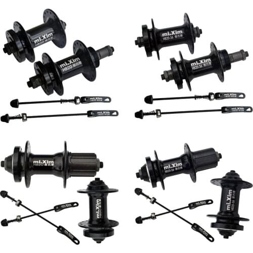 32/36H Ball Bearing MTB Mountain Bike Disc Brake Hub Front Rear Skewer Set