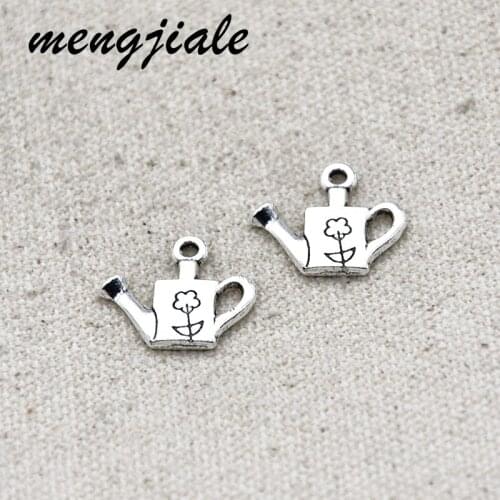32pcs Hot Sell Alloy Flower Shower Kettle Charms For Jewelry Making Handmade Crafts Supplies