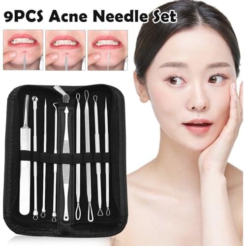 9 Pieces Blackhead Set Blackhead Acne Remover Blackhead Acne Remover Needle Spot Blackhead Acne Hair Remover SK88