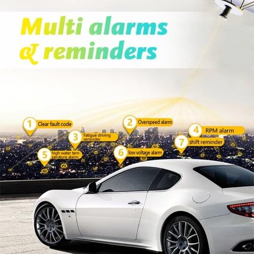 HUD Mirror Car LED Head Up Display Windshield Speed Projector Security/Overspeed Alarm Water Temp KMH RPM OBD2 Speedometer