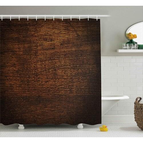 Wooden Decor Shower Curtain Old Vintage Antique Timber Oak Rustic Floor Artisan Photo Print Bathroom Waterproof Curtains