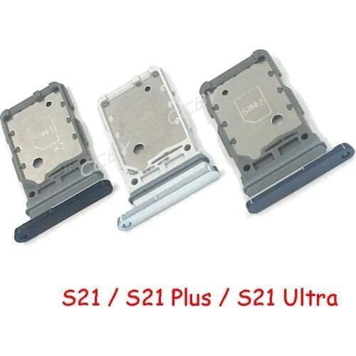 50pcs For Samsung Galaxy S21 Plus Ultra Sim Card Reader Holder Sim Card Tray Holder Slot Adapter