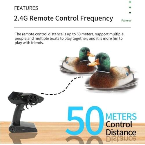 Flytec V201 RC Racing Duck Boats Radio 2 in 1 Remote For Kids RTR For Fishing Mini Model Finder Control Bait Ship Fish Toys M4W4
