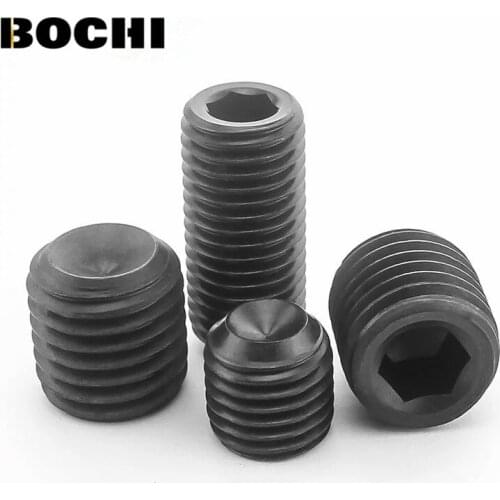 Hot sell 10pcs M10 Endless Concave end Set screw black carbon steel set screws inner hex fixed Scoket screws