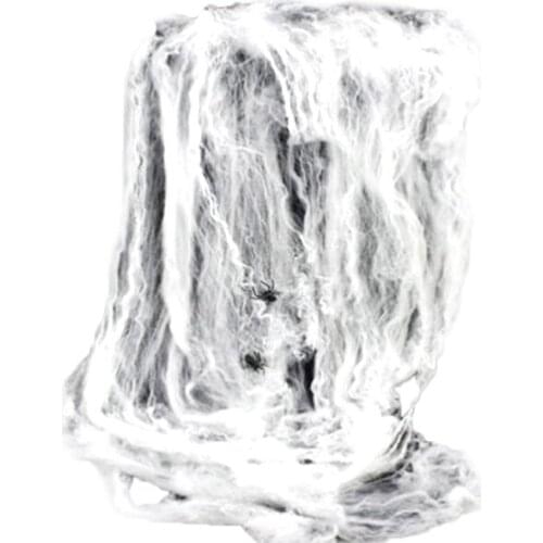 Halloween spider toys halloween decoration for House Bar Scene Props Funny stretchable Cotton spider webs 5 kind color pc677546