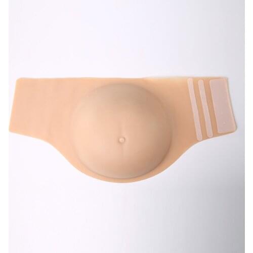 2-10 month silicone False pregnancy New Style Skin Artificial Fake Silicone Jelly Belly Baby Bump Doll Pregnant Belly