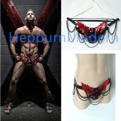 Drag Queen Costumes Sequin Angel Men G-stingDancer Stage Show Celebrity Runway Burning Man Outfit Birthday Party Wear