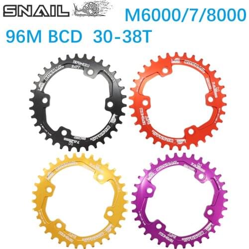 Snail Chain ring Round for M7000 M8000 M9000 30T/32T/34T/36T/38 96 BCD Cycling Bike Bicycle Chainwheel tooth plate 96bcd M6000