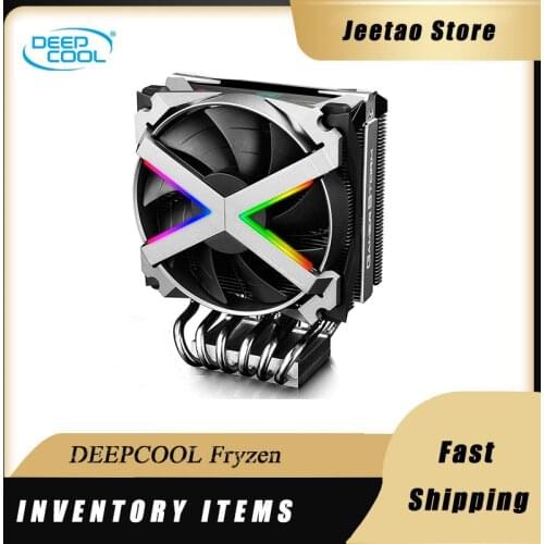 DEEPCOOL Fryzen 6 Heatpipes CPU Cooler 120mm 5V/3PIN ARGB PWM quiet Addressable RGB Fan For AMD TR4 AM4 AM3 AM2 With controller