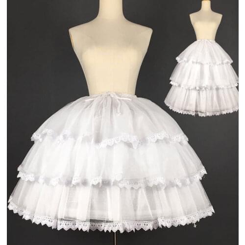 Sweet Short Convertible Rockability Petticoat Lace Trimmed A line/Ball Gown Lolita Pettiskirt