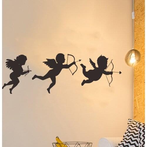 Cartoon Cupid Love Little Hearts Wall Sticker For Kids Rooms Valentines Day Gifts Vinyl Wallpaper Wedding Decoration Art Mural