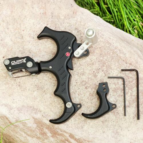 NEW 360 degree rotation Eagle beak Clamp Hook Type Release Aid Grip Stainless Steel for Compound Bow Archery Accessories