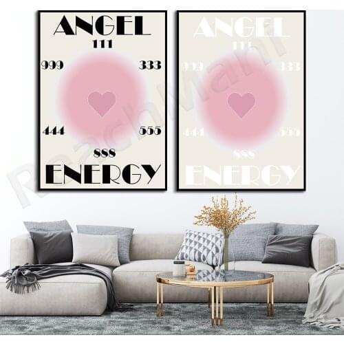 Angel energy poster, halo poster, pastel decoration, abstract art prints, spiritual art, modern wall art, minimalist prints