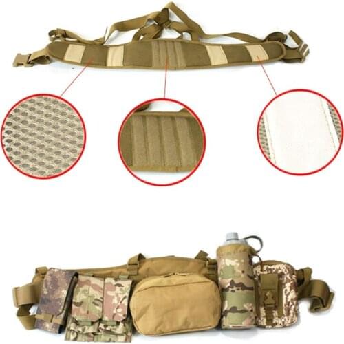 CS Battle Military Belt Tactical Army Belt Waist with Shoulder Strap Outdoor Hunting Training Nylon Accessories Multifunction