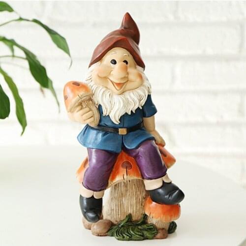 Creative Cartoon Resin Dwarf Sculpture Home Courtyard Villa Micro Landscape Decor Elves Outdoor Backyard Miniature Garden Crafts
