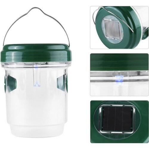 Solar LED Gardening Fly Trap Insect Trap Drosophila Fruit Fly Wasp Non-Toxic Insect Repellents Garden Park Insect Catcher Tool