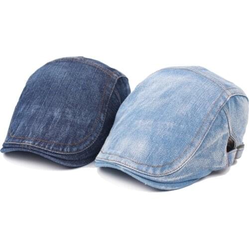 Spring Autumn Peaky Blinders Beret Caps Men Vintage Woman French Denim Outdoor Hats Brand Sun Hat Unisex Duckbill Caps 2021