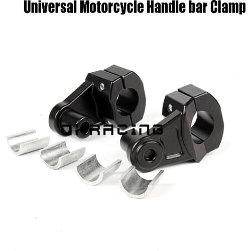 Motorcycle Bar Clamps Raised Handlebar Handle Bar Risers for 22MM 7/8"-28MM 1 1/8" for Honda Kawasaki Ducati Yamaha EXC