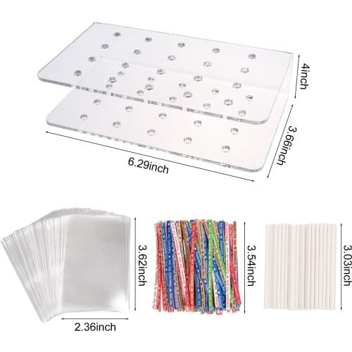 2 Pack Lollipop Holder Stand 20 Holes Cake Pop Stand Acrylic Transparent