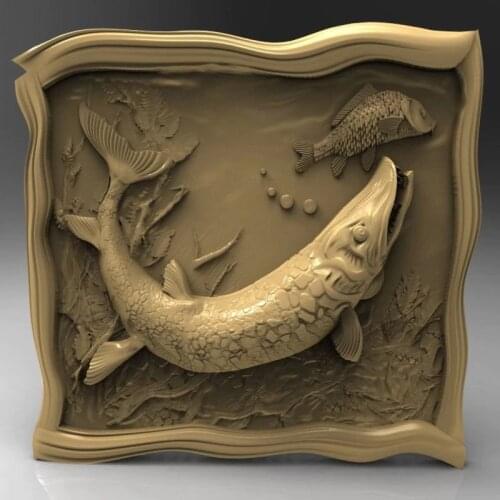 Pike 3D Model STL relief for cnc STL format Furniture Elephants 3D STL format furniture decoration