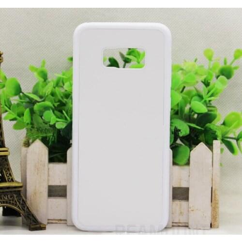 80 pcs Wholesale 2D Sublimation Black TPU +PC Phone Case Cover for Samsung S6 S6 edge S7 S8 S8 Plus with Plates and Glue