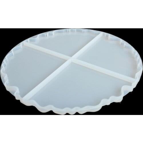 Irregular Wave Round Coaster Silicone Resin Mold Epoxy Resin Jewelry Mold
