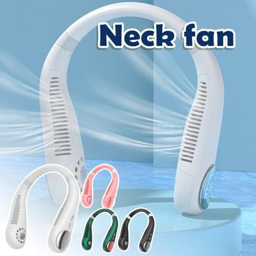 Bladeless Neck Fan Usb Rechargeable Mini Protable Cooling Fan Neck Cooler Wearable Neckband Fan For Home Office Outdoor#g4
