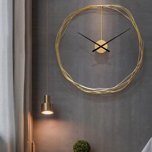 Large Islamic Clock Wall Watch Gold Luxury Living Room Nordic Modern Design Silent Waterproof Industrial Klok Home Decoration E5