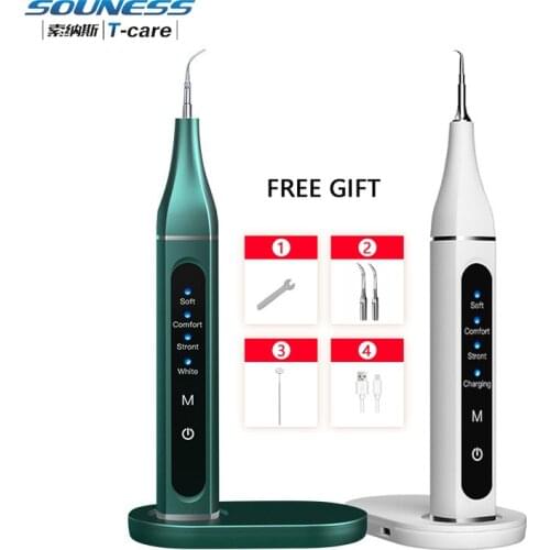 Electric Ultrasonic Dental Scaler Teeth 3 Modes w/ LCD Screen Sonic Whitening Teeth Calculus Tartar Remover Tooth Stain Portable