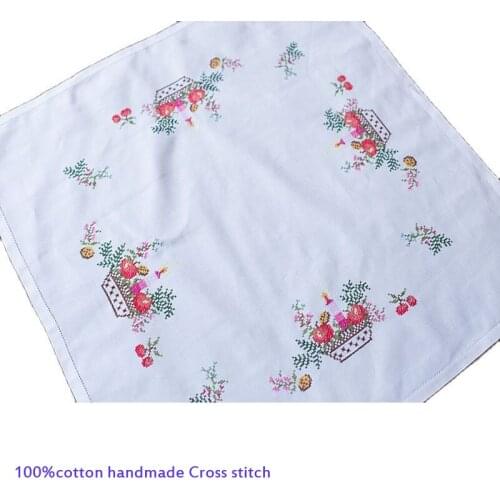 HOT Cross stitch Lace cotton handmade table place mat pad Cloth placemat cup mug wedding coaster party Christmas doily kitchen