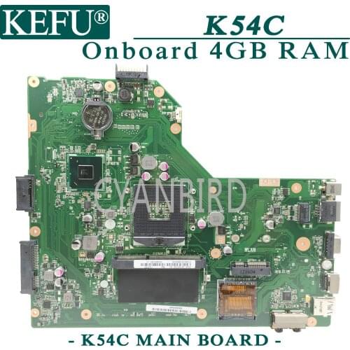 KEFU K54C original mainboard for ASUS K54C with 4GB RAM Laptop motherboard