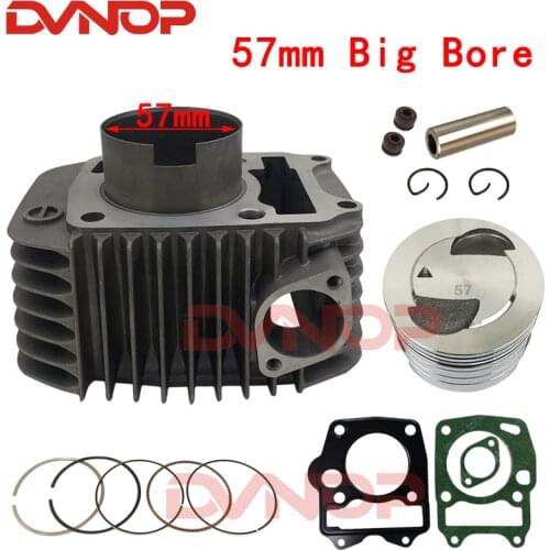 57mm Bore Motorcycle Cylinder Kit For ANF125 Innova WAVE BIZ 125 NF125 AFP125 BC125 NF AFP ANF 125 Top End Gasket Piston Ring