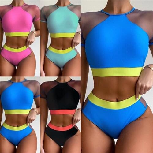 2 Piece Set Womens High Waist Bikini 2021 Women Bikini Sexy Bikini Set Swimsuit Women Bathing Suit Women
