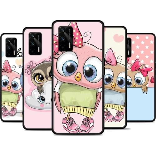 Fashion Cartoon Owl For Realme 8 GT Neo Flash Edition Explorer Master Q3 Pro Narzo30 C21 C20 C11 C20A C21Y Phone Case