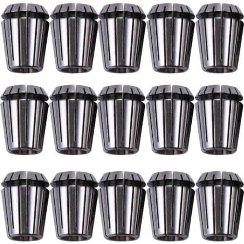 15Pcs ER25 Collet Tool Precision Spring Collet Set from 2mm to 16mm CNC Collet Chuck For Milling Lathe Tools and Spindle Motors