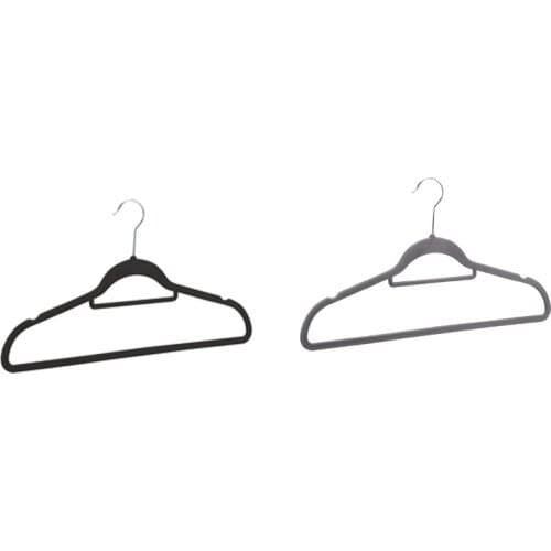 Non-Slip Velvet Suit Hangers with Tie Hanger, 42cm Hanger, 360 Degree Rotatory Hook, Heavy Duty Suit Hangers