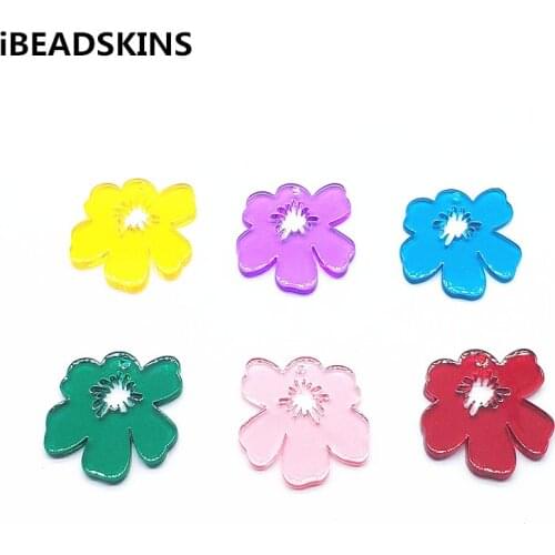 New arrival! 30x29mm 100pcs Clear Flower shape charm for Jewelry Findings/Earrings DIY parts,Jewelry Findings & Components