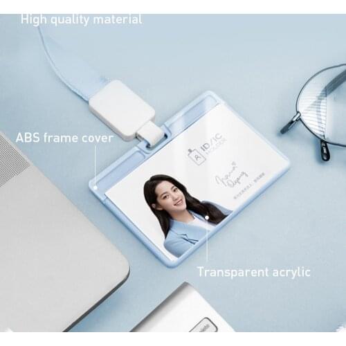 New Arrival School Business Work Card ID Badge Lanyard Holder with Hanging Rope Retractable Buckle Name Pass Cover Card Case