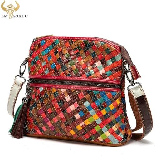 New Colorful Real Leather Famous Luxury Patchwork Designer Large Shopper Purse Handbag Over The Shoulder Bag Women Female A88