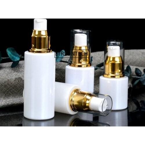 50pcs 20/30/40/50ml Empty Glass Bottle Lotions Pump Dispenser Travel Storage Container Cosmetics Bottles Perfume Bottle F3543