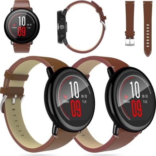 22mm Genuine Leather Strap For Huawei Watch 2/Galaxy Watch 46mm Wrist Band Hight Quality Leather Replacement Watchbands Strap