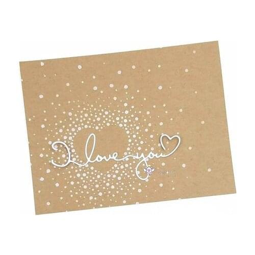 Mmao Crafts Metal Steel Cutting Dies Latest I love you letters Stencil For DIY Scrapbooking Paper/photo Cards Embossing Dies