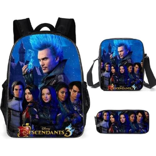 Disney Descendants Backpack men and Womens travel Bag Girls Teenagers Backpack School Supplies Package Shopping Shoulder Bag