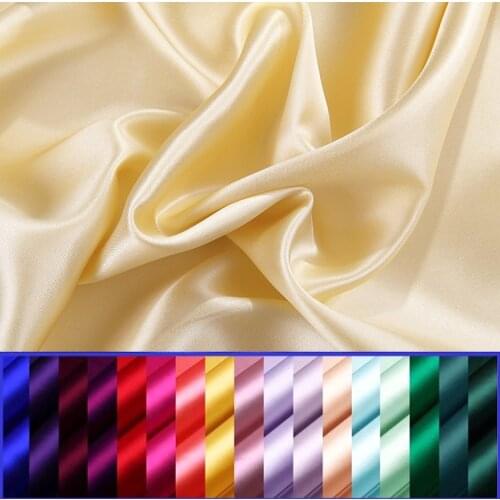 50*114CM 100% China Mulberry Silk Real Silk Crepe Satin High-end Fabrics for Dress Scarves Skirt Blindfold Packaging DIY Craft