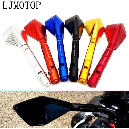 CNC Aluminum Universal Motorcycle Rearview Mirror Moto side Mirrors For Yamaha YZ450F YZ250X YZ250FX YZ450FX WR450F WR250R