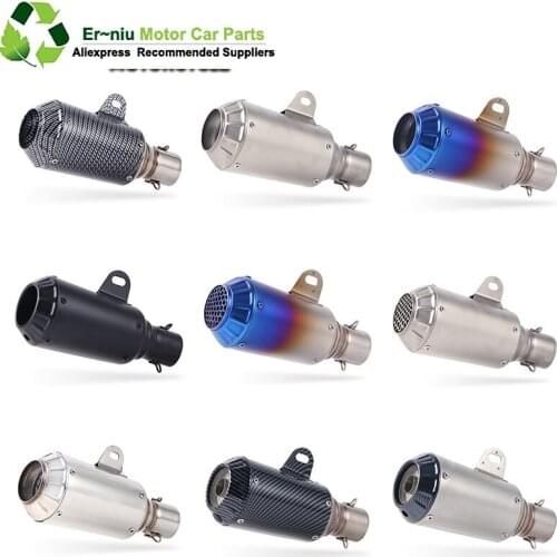 Universal Motorcycle stainless steel Exhaust Slip On Pipe Muffler Escape SMAX MT-07 XSR700 SR400 Z125PRO Z250SL Z250 Ninja250SL