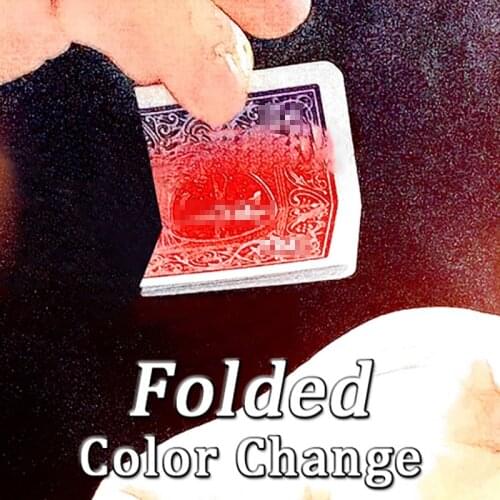 Folded Color Change Magic Tricks Card Color Change For Professional Magicians Street Illusion Gimmick Mentalism Magia Toy